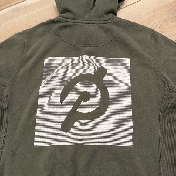 Peloton Full Zip Hoodie Women's XL Green Logo Sleeve Zip Up Sweatshirt - Picture 4 of 6